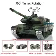 2.4G Leopard2A6 RTR RC Tank IR Henglong 7.0 1/16 3889 360° Turret Metal Idlers