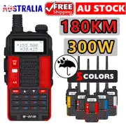 Handheld Walkie Talkie Professional Dual Band VHF UHF 2 Way Radio 180KM AU NEW