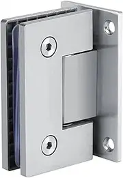 Glass Door Hinge Panel,Glass Door Bathroom Door Hinge Wall-Mounted Glass Clamp 90 Degree Silver