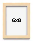6x8 Shadow Box Frame Brown | 0.875 Inches Deep Real Wood Contemporary Shadowbox