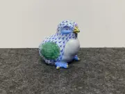 Herend Hand-Painted Blue & Green Porcelain Baby Chick – Handmade in Hungary with