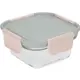 《Built》玻璃密封保鮮盒(灰粉300ml) | 收納盒 環保餐盒 便當盒 野餐