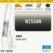KBH Touch Up Paint for Nissan Gray # DARK GREY Pen Stick Scratch Chip Fix Brush