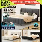 ALFORDSON Bed Frame Queen Double King Single Size Wingback Leather Fabric Velvet