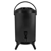 SOGA 18L Stainless Steel Insulated Milk Tea Barrel Hot and Cold Beverage Dispenser Container with Faucet Black