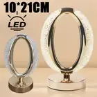 3 Colour LED Crystal Table Lamp Dimmable Bedside USB Night Light Bedroom Home AU