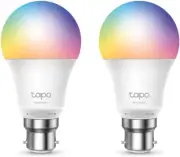 TP-Link Tapo Smart Wi-Fi Light Bulb, 2-Pack, Multicolour, B22, 60W Equivalent...