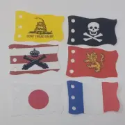 CapeMadness Printed Wavy Flags for LEGO Bar (10-Packs)