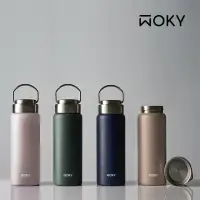 在飛比找momo購物網優惠-【WOKY 沃廚】提手輕芯鈦瓷易潔層保溫杯500ml(保溫瓶