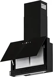 FIREGAS Brushless Motor Cooker Hood 60 cm, Extractor Hood with 9 Speed Fan,Touch Screen,LED Lights and Recirculating,Chimney Style Wall Mounted Extractor Fan kitchen