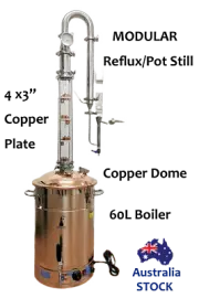 StillMate 60L Crystal Clear 3"x4 Plate Craft Distillery - Moonshine Gin Whisky