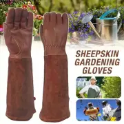 Gardening Gloves Rose Pruning Thorn Cut Proof Bushes Long Sheepskin Gauntlets