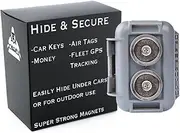 Hide a Key Outside with our Grey Magnetic Box, Our Waterproof Air-Tight Magnetic Key Box for Under Car Stays Secure with 2 Strong Neodymium Magnets
