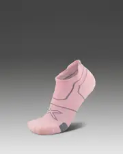 Vectr Cushion No Show Compression Socks, 2XU, XL, Dusty Pink/Grey, Unisex