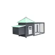 Chicken Coop With Nest Box Grey 190 X 72 X 102 Cm