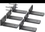 Heavy Duty Shelf Brackets 6 inch (1/5") Thick Metal Black Floating Shelf Brac...