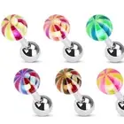 Cartialge Tragus Bar Ear Piercing Barbell with Candy Colour Ball Surgical Steel