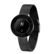 Female Fashion Round Screen Ip68 Waterproof Sports Step Health Monitoring Black
