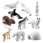 10Pcs Simulation Bear Bunny Seals Polars Bear Reindeer Arctic8943