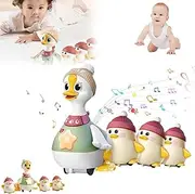 Family Walk 'n' Teach Tummy Time Ducks, Swinging & Crawling - 3 Pack Light Up, Baby Ducks with Walking Duck A+B