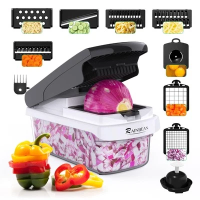 Vegetable Chopper - Mandoline Slicer, Onion Veggie Food Chopper with Containe...