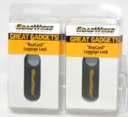 x2 RoadWired KeyCard Luggage Lock - Protect Valuables Suitcase Keychain Key Card