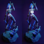Jinx 1/8 1/6 1/4 3D print figure Model Kit Unpainted Unassembled GK