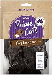 Kazoo Prime Cuts Beef Liver Chips - 100g