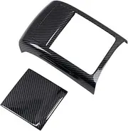 Car Carbon Fiber Rear Air Condition Vent Outlet Frame Anti-Kick Panel Cover Trim Compatible with Subaru WRX/WRX STi 2015-2017 Car Interior Stickers