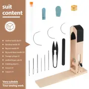 Stitching Pony Wood Leather Stitching Pony with Big Eyes Sewing Needles xiJSG