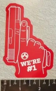 Magpul Industries Vinyl Decal Sticker Red Finger We're #1 SHOT SHOW 2022