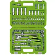Draper Metric Socket Set 1/4 and 1/2"D 100 Piece Deep Standard Single Hex 55318
