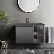 ACA 750x505mm Wall Hung Bathroom Vanity Cabinet & Ceramic Counter Top Basin