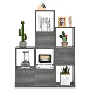 Costway 9 Cube Storage Shelf Wood Bookcase Bookshelf Office Study Living Room