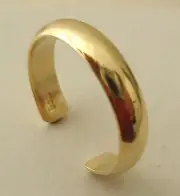 GENUINE SOLID 9K 9ct YELLOW GOLD PLAIN DOME TOE RING
