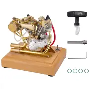 RETROL R29 4.2CC Miniature V-Twin Engine Motor OHV for Mini Chopper Bike Motorcycle Silver