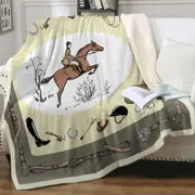 Horse Riding Throw Blanket