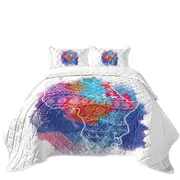 Colorful Color Stain Africa Coverlet