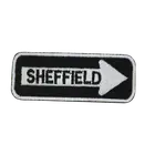 Sheffield Road Sign Patch Embroidered Iron on Sew on Patch For Clothes 7.5x3cm