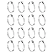 16 Pcs Hose Clamps, Stainless Steel 2-5/16"- 3-1/4"(59-82mm) Pipe Clamp