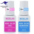 New Upgrade Nail Glue and Glue Remover Kit,Super Strong Nail Glue Gel for Press