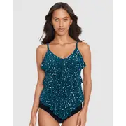 Magicsuit Shadow Dot Rita Tiered Soft Cup Tankini Top