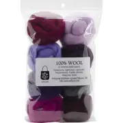 Wistyria Editions Wool Roving 12" .25oz 8/Pkg-Lilacs (Pack of 1)