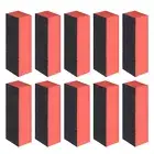 10pcs Nail Buffer Block 60/80/80 3-Sided Grit Nail File for Nail Buffing, Orange