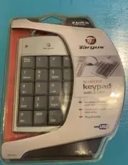 TARGUS Numberic Keypad w/2 USP ports, 19 full size keys for quick data entry