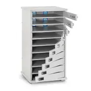 LapCabby Lyte 10 Multi Door - 10-Device Static AC Charging Locker for Laptops, Tablets & Chromebooks up to 15 ; - Horizontal
