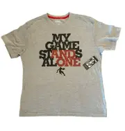 NEW AND1 Basketball Grey Heather Graphic T-Shirt Men’s XL NWT