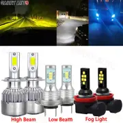 H7+H7 LED Headlight High Low+H11 Fog Light Combo Bulb For Smart Fortwo 2008-201 (for: Smart)