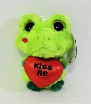 Aurora Yoo Hoo & Friends Valentine 6" Plush Jumpee Frog Stuffed Toy Red Heart