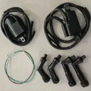 Ignition Coils & Spark Plug Cap Set For Honda CB350F CB400F CB500K CB550F CB550K
